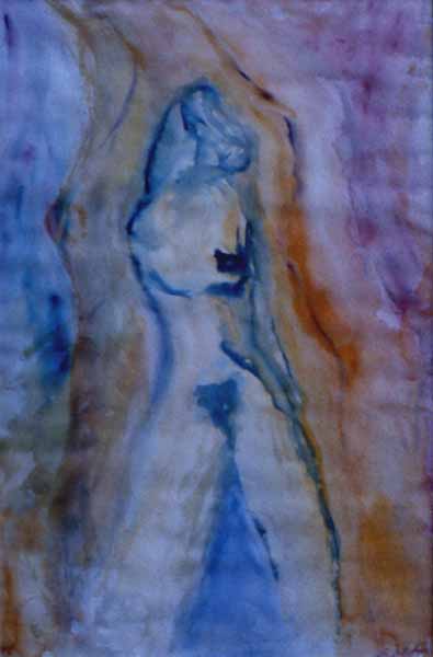 Nude watercolor painting Zoras Garden Lore Stephan