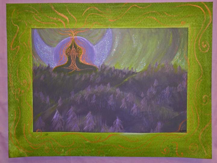 Goddess Rising painted giclee on canvas by Zoras Garden Lore Stephan